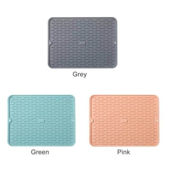 Silicone Durable Cushion Drying Mat For Kitchen Counter Draining Tableware - Picture 5 of 10
